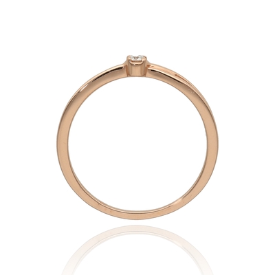 Rosé arany gyűrű 50-es méret (B45350)